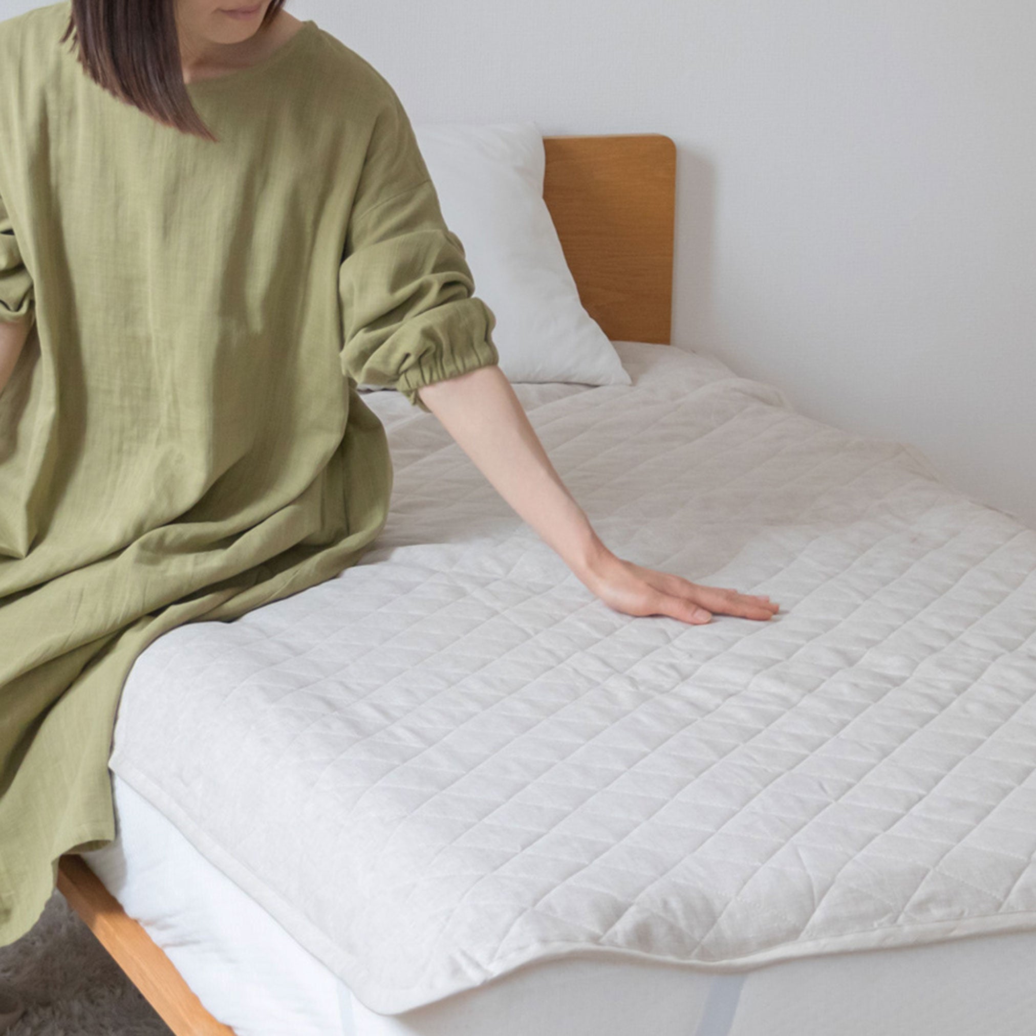 麻の敷きパッド